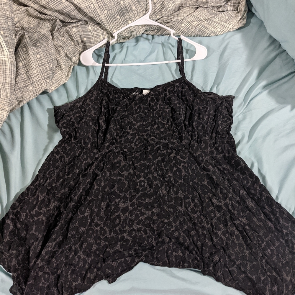Torrid leopard print shark bite cami